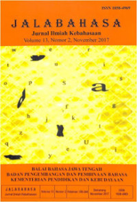 Image of Jalabahasa Jurnal Ilmiah Kebahasaan
